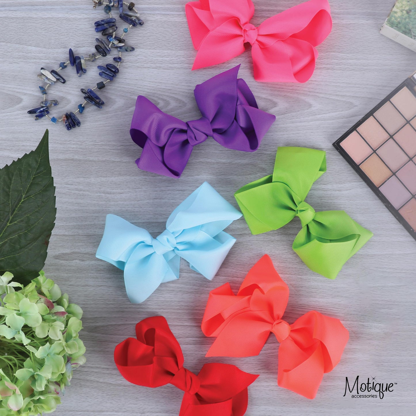 5.5 Inch Grosgrain Hair Bow Clip For Woman And Girls (Dark Turquoise)