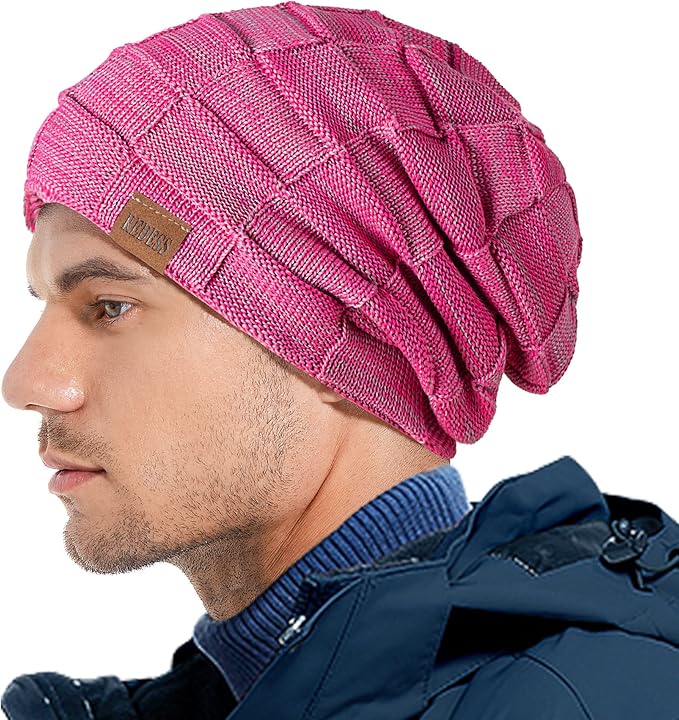 REDESS Beanie Hat for Men and Women Winter Warm Hats Knit Slouchy Thick Skull Cap
