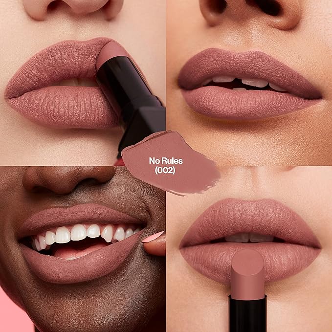 Revlon Lipstick, ColorStay Suede Ink, Built-in Primer, Stocking Stuffer for Women, Waterproof, Smudge-proof, Matte Color, 002 No Rules, 0.09 oz