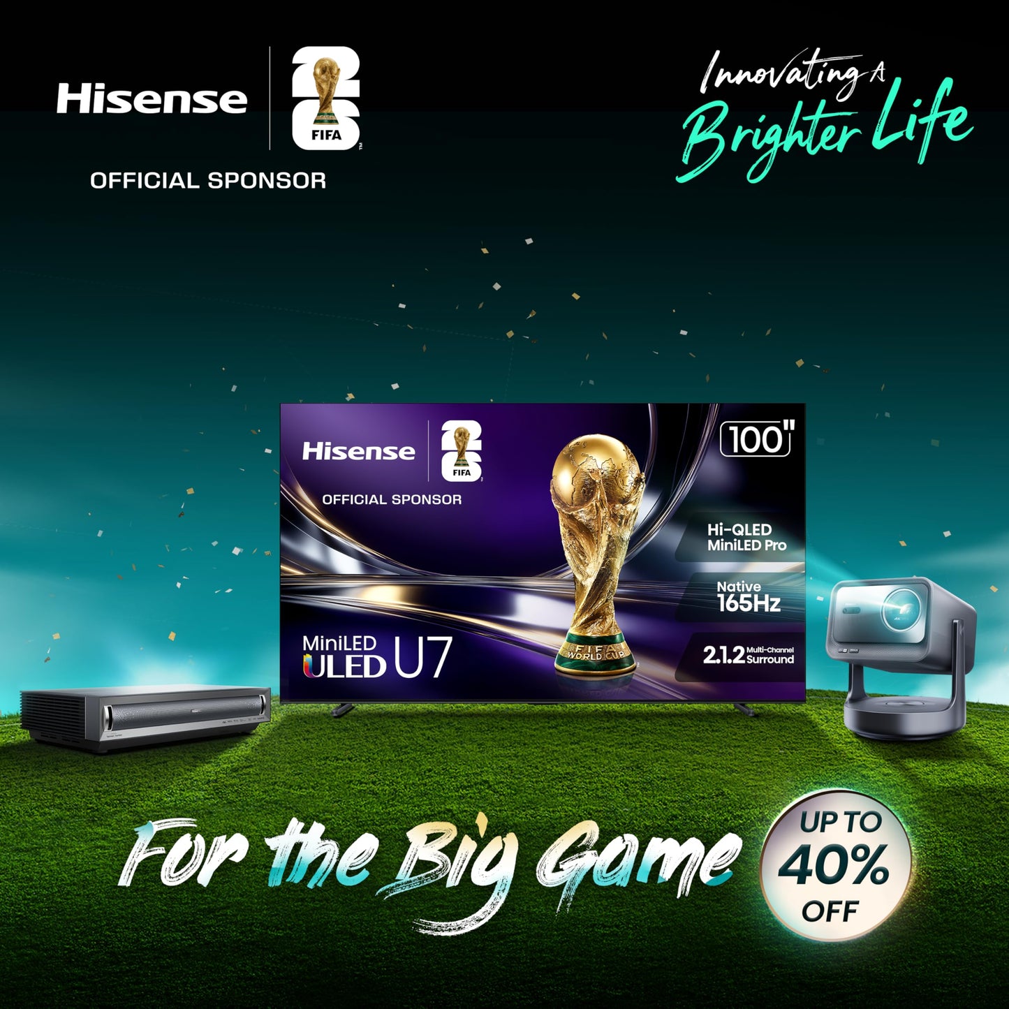 Hisense 85" Class QD7 Series Mini-LED 4K UHD Smart Fire TV (85QD7QF, 2025 Model) - QLED, Native 144hz, HDR10+, Dolby Vision, Dolby Atmos, Game Mode Pro, ALLM, Alexa Built in with Voice Remote, MEMC