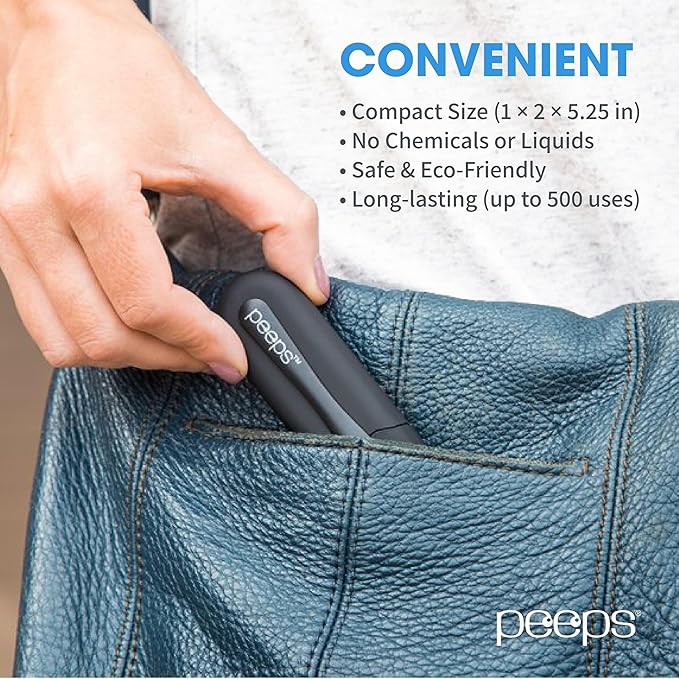 CarbonKlean Peeps Glasses Cleaner - for Eyeglasses, Reading Glasses, and More - Lens Cleaner with Carbon Microfiber Tech - Soft Touch Pink - 3 Count