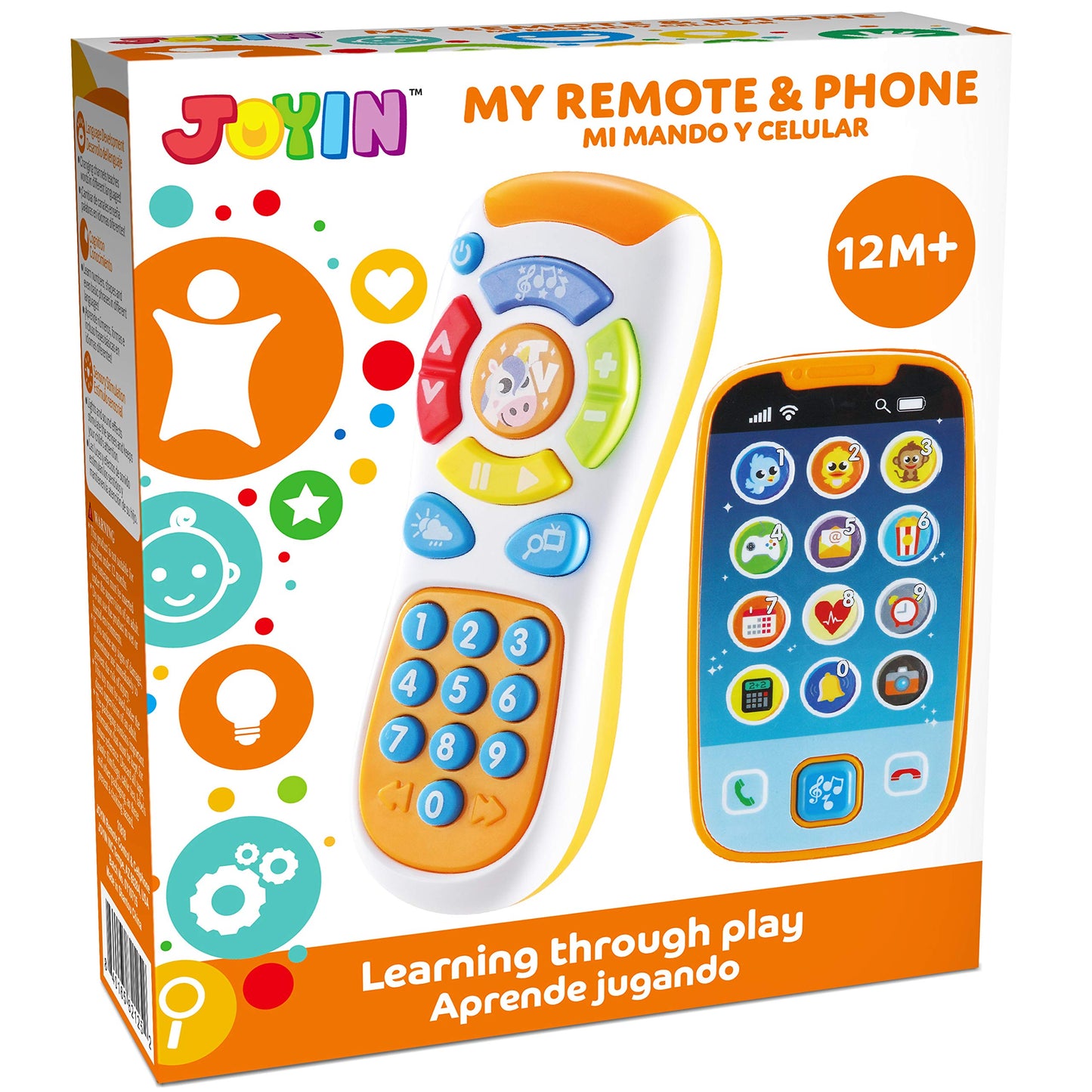 JOYIN Smartphone Toys for Baby, Remote Control Baby Phone with Music, Learning Toy, Birthday Gifts for Infants, Kids, Boys and Girls, Gift for Christmas