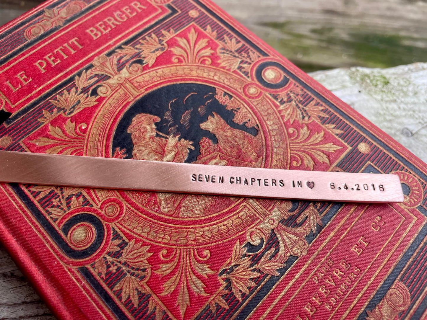 Copper Anniversary Gifts, 7th / 22nd Anniversary Bookmark Gift, Personalized Custom Bookmark in Copper