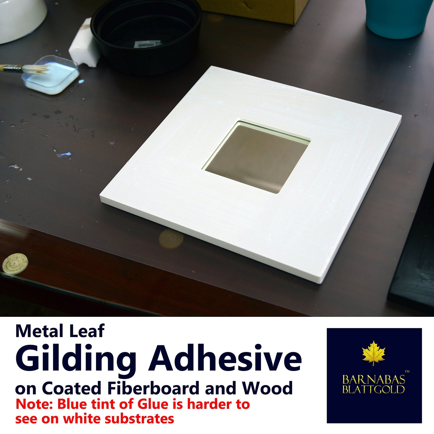 Barnabas Blattgold Gold Leaf Gilding Adhesive 60ml, Gold Foil Gilding Adhesive for Arts and Plating