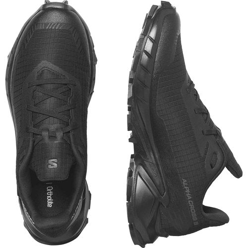 Salomon Women’s Alphacross 5 Trail Running Shoes - Black/Black/Ebony - 7
