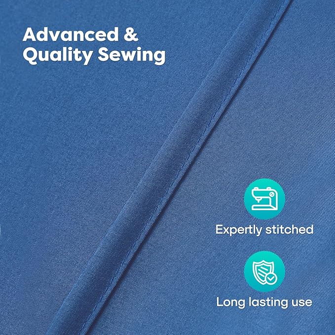 Comfyanno Massage Table Sheets Sets, 3 Pcs Professional Microfiber Massage Bed Cover Sheets, Soft, Light-Weight, Stain & Wrinkle Resistant, Includes Flat & Fitted Sheet, Face Cradle Cover - Dark Blue