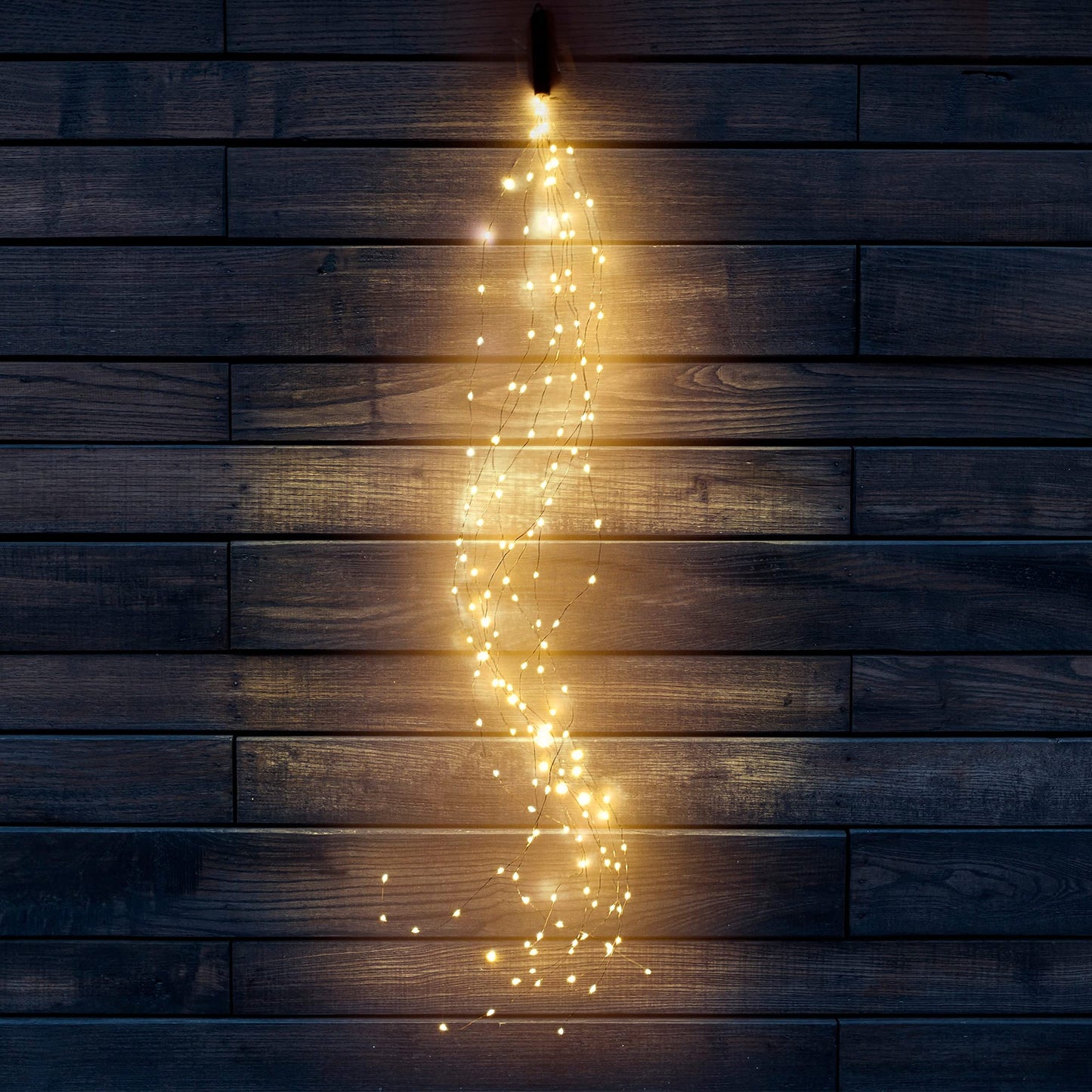 Twinkle Club 10 Strands 200 LED Firefly Bunch Lights, Waterproof, Plug in String Lights for Waterfall Vine String Lights Watering Can Lights Outdoor Garden, Warm White