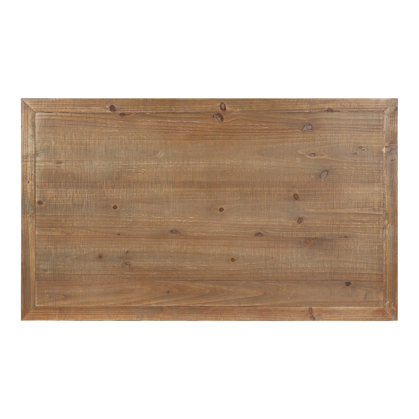 Kate and Laurel Wyldwood Rustic Carved Coffee Table, 38" x 23" x 18", Distressed Brown and White, Farmhouse-Inspired Living Room Decor