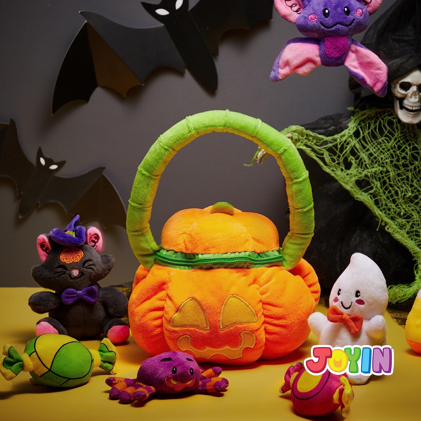 JOYIN Baby's Pumpkin Halloween Playset with 8 Fun Play Pieces, Halloween theme decoration, School Classroom Supply, Party Favor Supplies, Goodie Bags Stuffers Fillers, Toy and Prizes, Treats Gifts