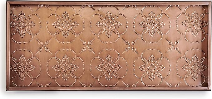 Good Directions 204VB Medallions Tray, Plants, Pet Bowls, and More Boots, Shoes, Storage, and More, Copper Large