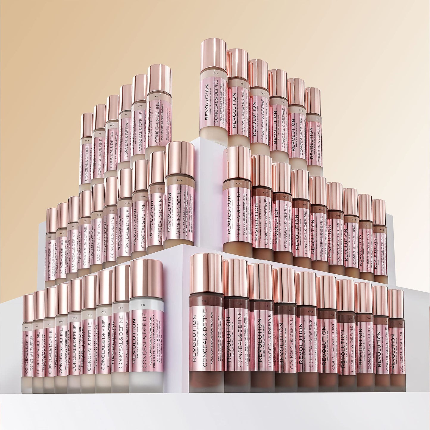 Makeup Revolution Conceal and Define Concealer, Full Coverage & Matte Finish, C16.5 for Dark/Deep Skin Tones, Vegan & Cruelty-Fr