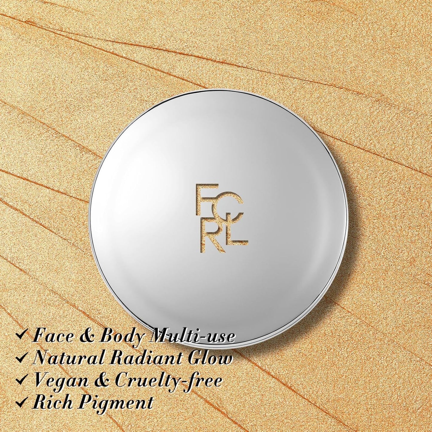 FOCALLURE Shimmer Face Highlighter Makeup Powder, Gel to Powder Glow Finish, Leaving a Lightweight & Healthy Radiance, Long Lasting Luminous Face Body Highlighter Makeup,GD02 Escape Into Hyperspace