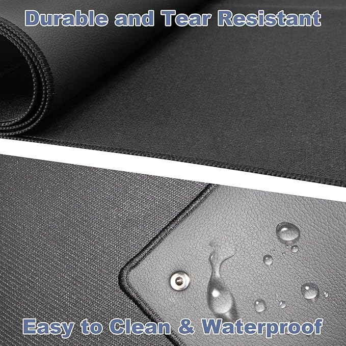 Grounding Mat for Feet,Conductive Carbon Grounding Pad for Health,Earth Connected Grounding Bed Mat with Grounding Cord(13 * 23.6inch)