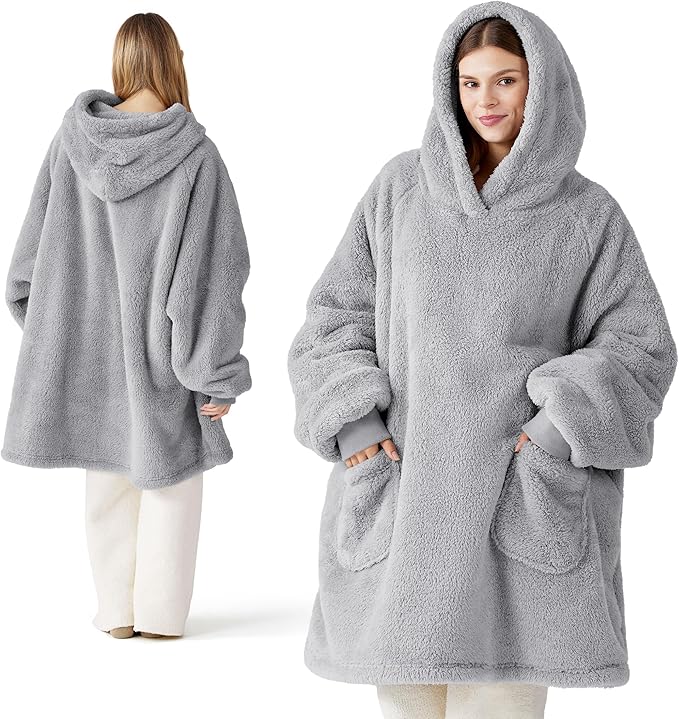 Bedsure Wearable Blanket Hoodies, Christmas Gifts for Women, Wife, Girlfriend, Warm Cozy Birthday Gifts for Her, Wife, Sof...