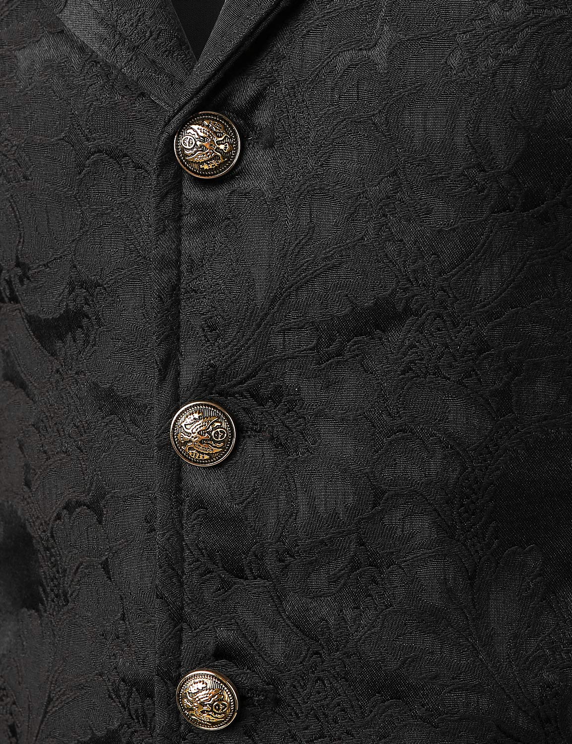 VATPAVE Mens Victorian Suit Vest Steampunk Gothic Waistcoat Large SU14 Black