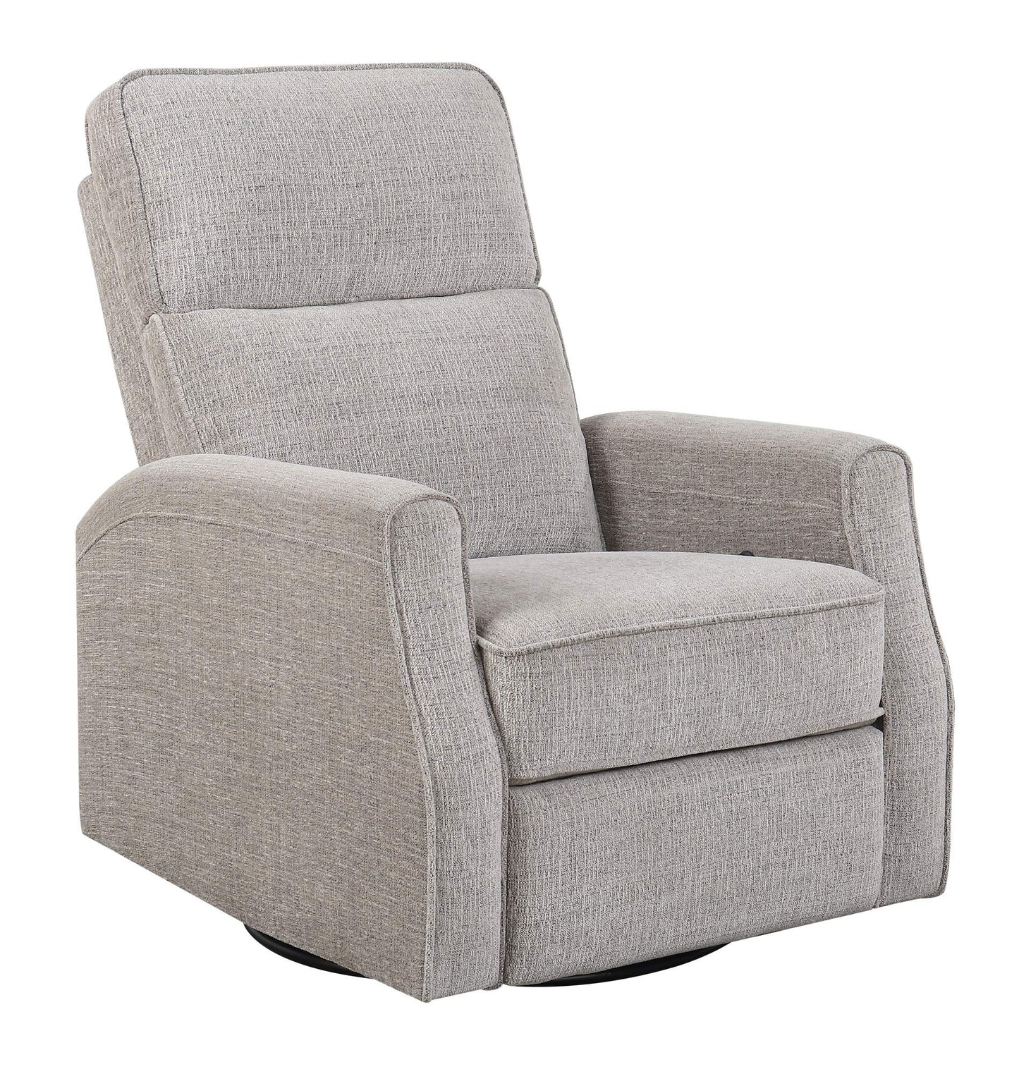 GDFStudio Swivel Gliding Recliner Chair, Adjustable Backrest and Footrest Recliner Sofa, Upholstered Comfortable Reading Chair for Small Spaces Living Room Bedroom Home Theater, Easy Assembly, Tan