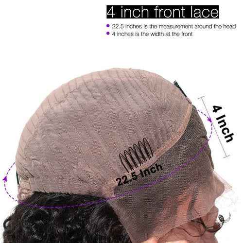 Dreambeauty 250% Density Lace Front Human Hair Wigs Silk Straight Brazilian Virgin Remy Human Hair Wigs Glueless Lace Front Wig for Women Natural Black Color (18 inch)