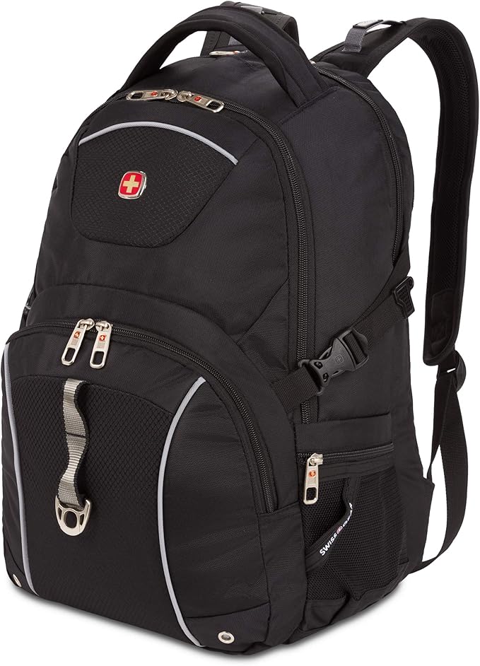 SwissGear 3258 Laptop Backpack, Fits Most 17 Inch Laptops, Secure Computer Sleeve for Travel, Work, School, Men's and Wome...