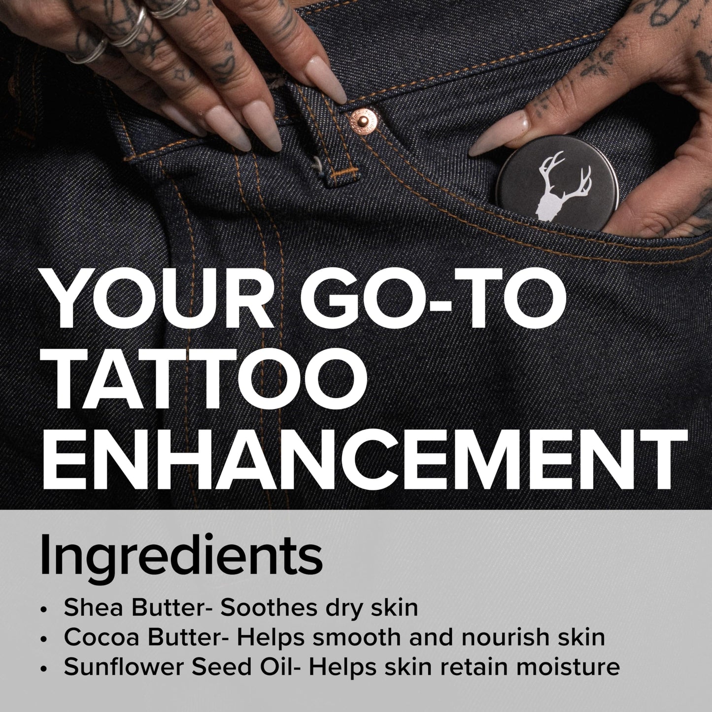 Mad Rabbit Tangerine & Vanilla Balm Salve - Tattoo Balm & Aftercare Cream, Color Enhancement that Revives Old Tattoos, Hydrates
