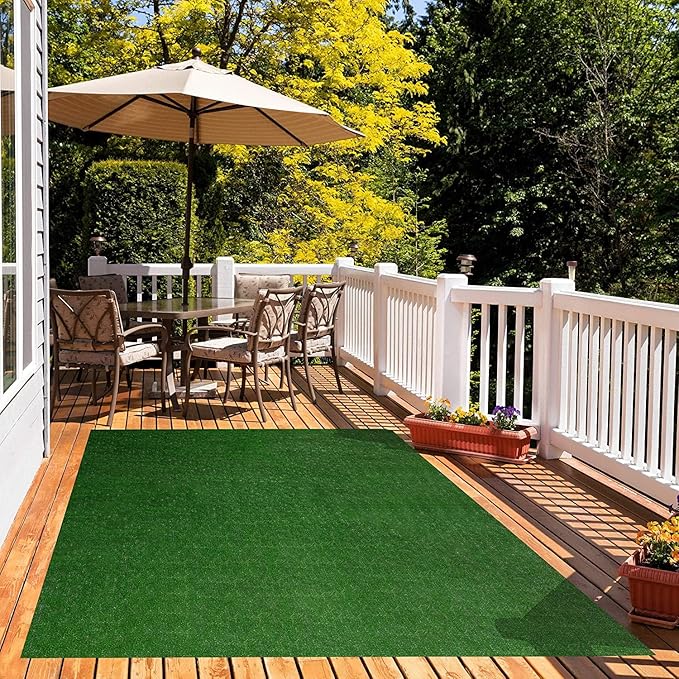 KOECKRITZ Artificial Turf Roll | Premium Outdoor Rug Square & Fake Floor Grass Decor | Custom - Cut, Lightweight Outdoor C...