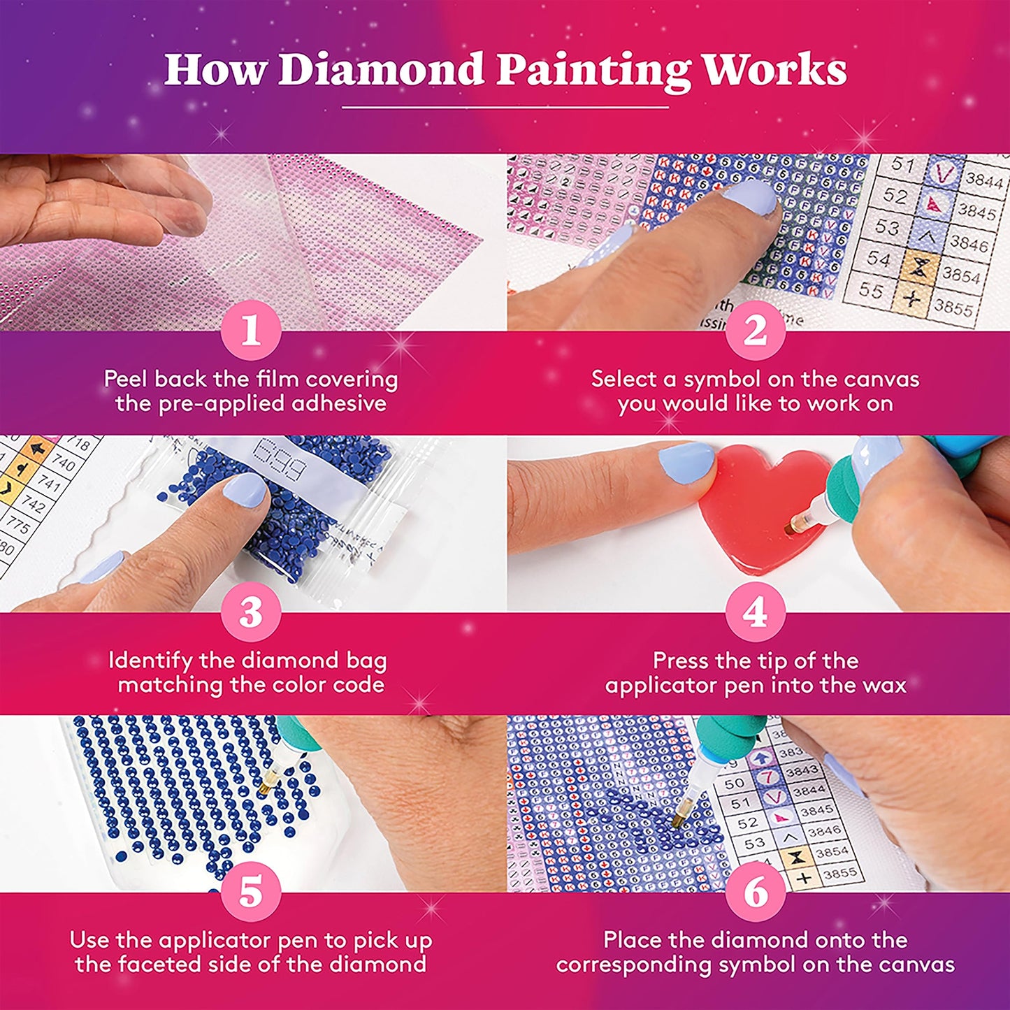 DIAMOND ART CLUB Happiness is in The Little Things Diamond Painting Kit, Fun DIY Crafts for Adults, Round Diamond Art Canvas, 13" x 17"