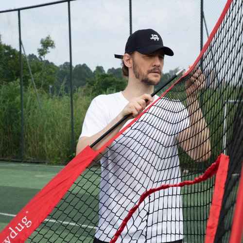 Baseball Net, 7x7ft Baseball Softball Practice Net with Large Ball Collection System, Pitching Net with Batting Tee & Centre of The Target, Baseball Nets for Hitting Pitching