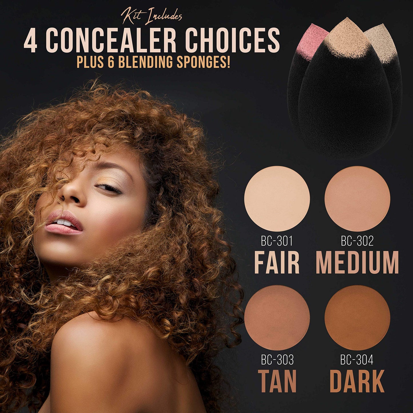 Belloccio Airbrush Cosmetic Makeup System with a MASTER SET of All 17 Foundation Shades plus Blush, Shimmer and Bronzer All in 1