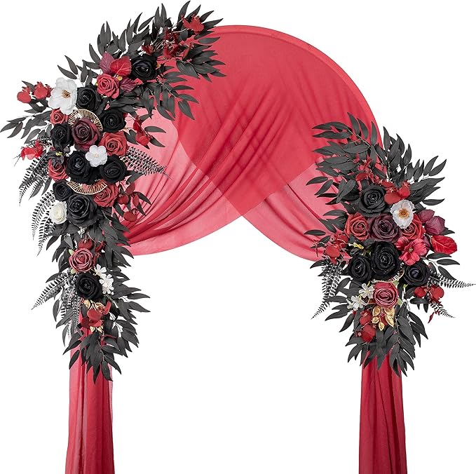 Wedding Arch Flowers, Artificial Flowers for Decoration, Large Flower Swag for Boho Styles Wedding Ceremony Floral Decor - Pack of 2