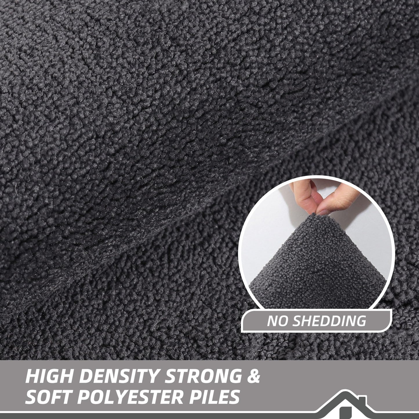 BEQHAUSE Door Mat 32" x 48", Non-Slip Door Mats Indoor Entryway Rugs Washable Low-Profile Absorbent and Stain Resist Floor Mats, Dog Door Mat for Front Back Door, Muddy Wet Shoes & Paws, Dark Grey