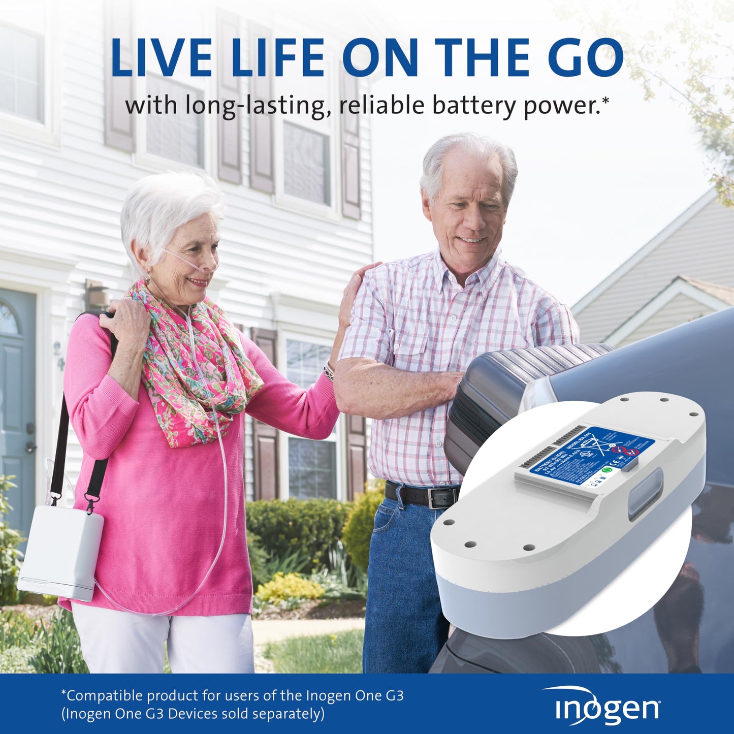 Inogen One G3 Extended (16-Cell) Battery - Portable Replacement Battery - for The One G3-2.3 lb. and 8.75 x 3.0 x 1.98 in.