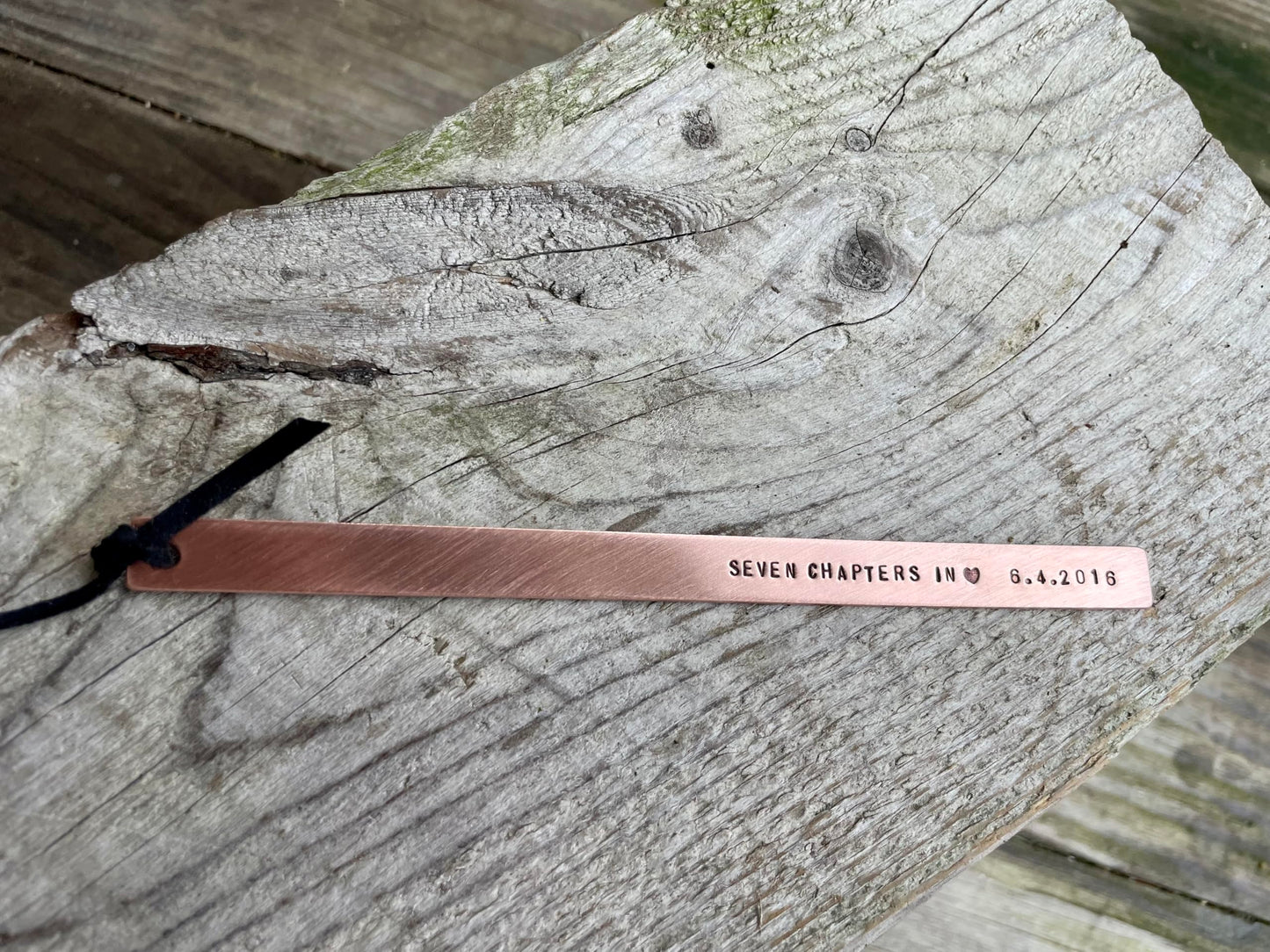 Copper Anniversary Gifts, 7th / 22nd Anniversary Bookmark Gift, Personalized Custom Bookmark in Copper