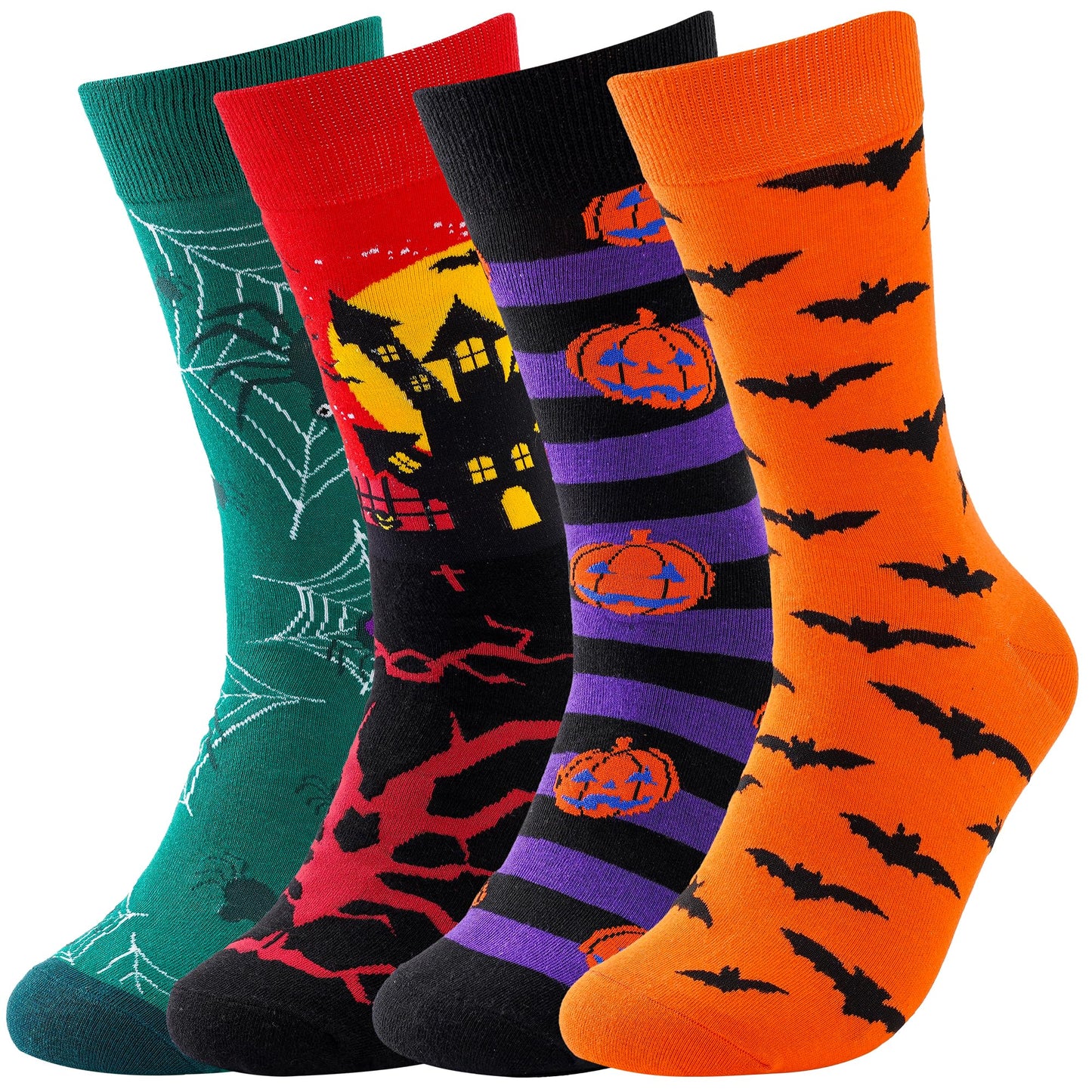 BONANGEL Mens Dress Socks Fun Funny Colorful Crazy Crew Dress Socks For Men 9-12