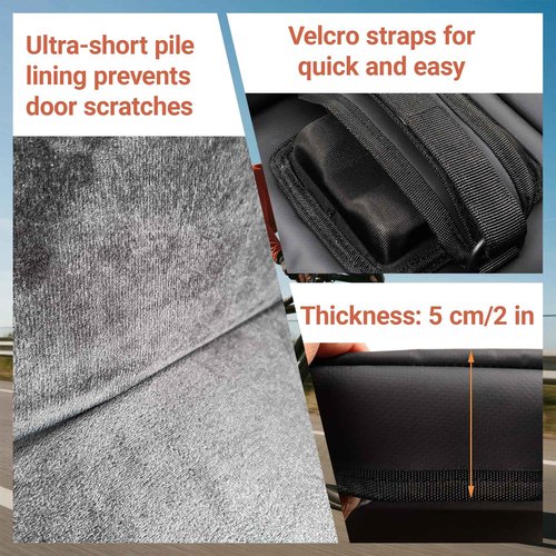 BZWKQA Tailgate Pad for Mountain Bike - Holds 2 Bikes, Truck Bed Bike Rack Pad with Tool Pockets, Universal Fit for Most Pickups