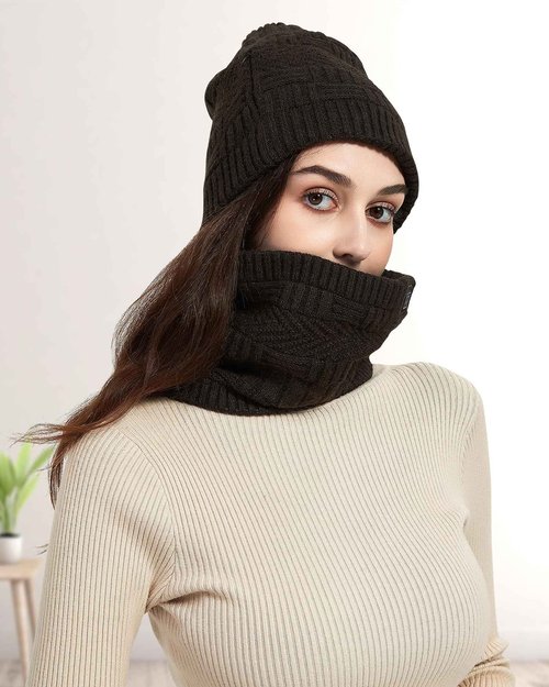 Lvkakmox Heated Hat - Men and Women Rechargeable Heating Hats, 3 Heated Controls, 4000mAh Battery Pack, Christmas Gift (Heated Hat and Neck Warmers)