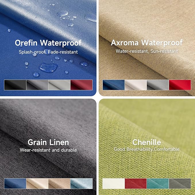BayHomes Custom Bench Cushion for Indoor/Outdoor Patio Furniture/Window Seat Cushions.Premium 75D High-Resilience Foam(Custom Fabric/Color/Size/Non-Slip Methods/Piping/Thicknessto Choose from)