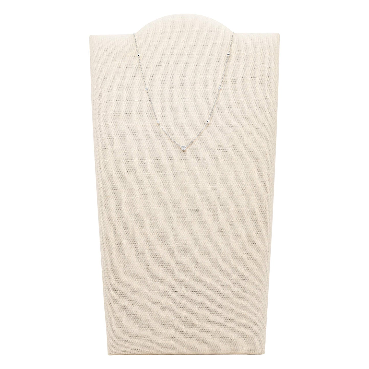 Fossil Women's Sterling Silver Necklace, Color: Silver (Model: JFS00453040)