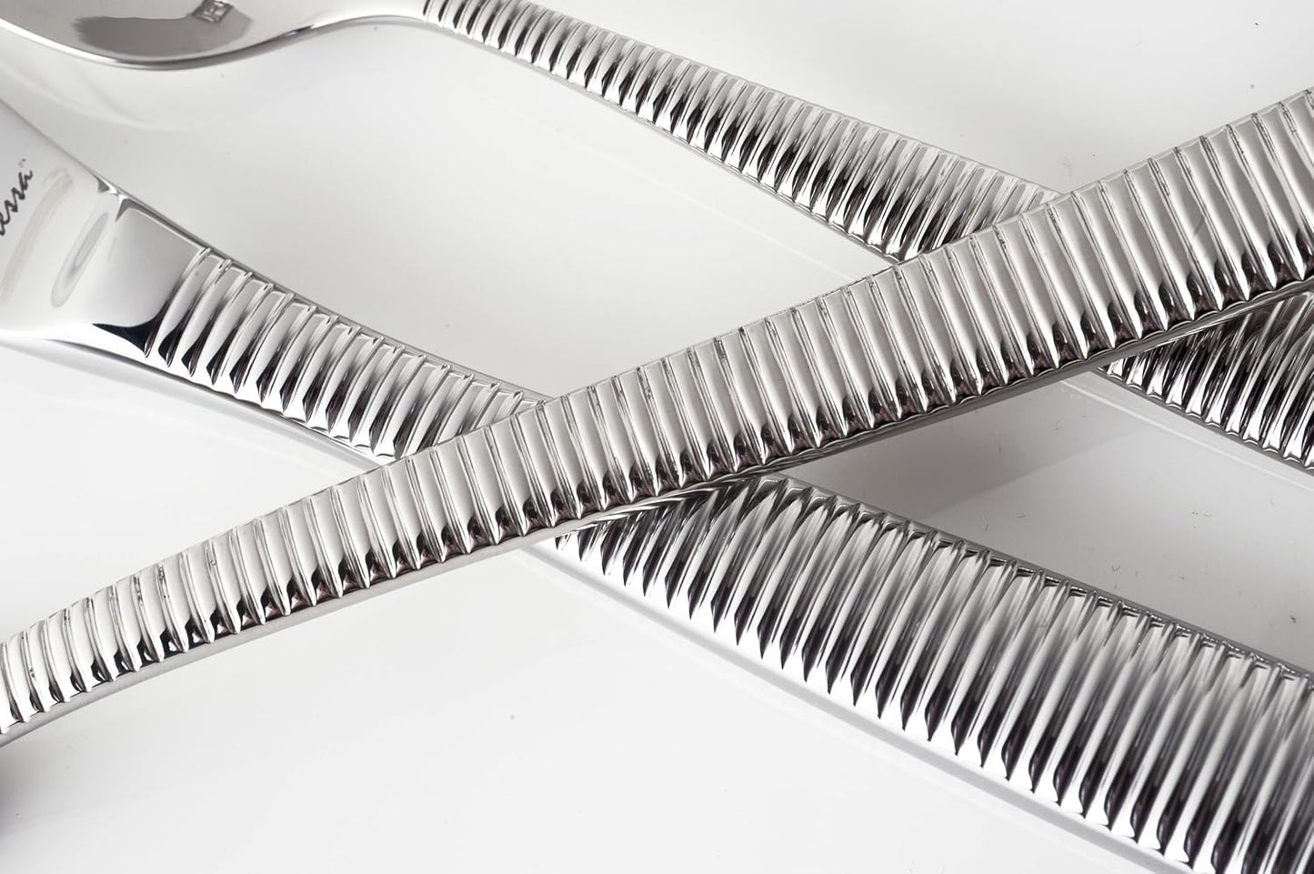 Fortessa Ringo 18/10 Stainless Steel Flatware Serving Spoon, 9.6-Inch,Silver