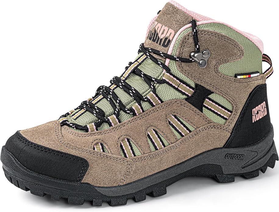 @ R CORD Womens Hiking Boots Waterproof Lightweight Hiking Boots Women Ankle Support Hiking Shoes Backpacking Boots Breath...