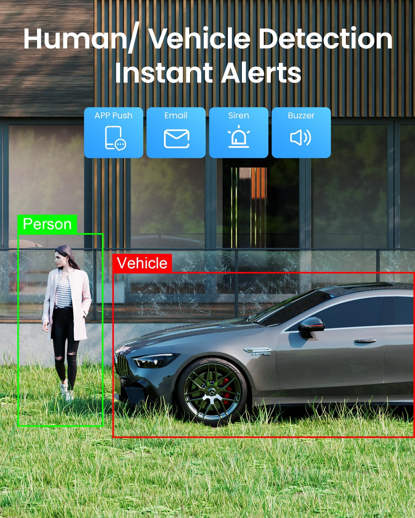 Loocam 4K Wireless Security Camera System Wi-Fi 6, Color Night Vision, 355° Pan 95° Tilt, Light & Siren Alarm, Human Vehicle Detection, Two-Way Audio Cameras for Home Security, 8CH NVR 1TB HDD