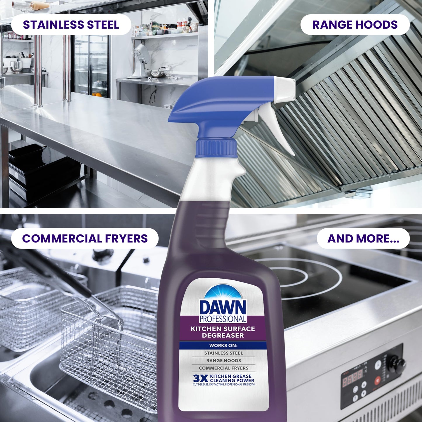 P&G Professional DAWN Kitchen Surface Degreaser - 1 GAL (Case of 2) - For Removing Grease Found in Commercial Kitchens & Food Service (Packaging May Vary)