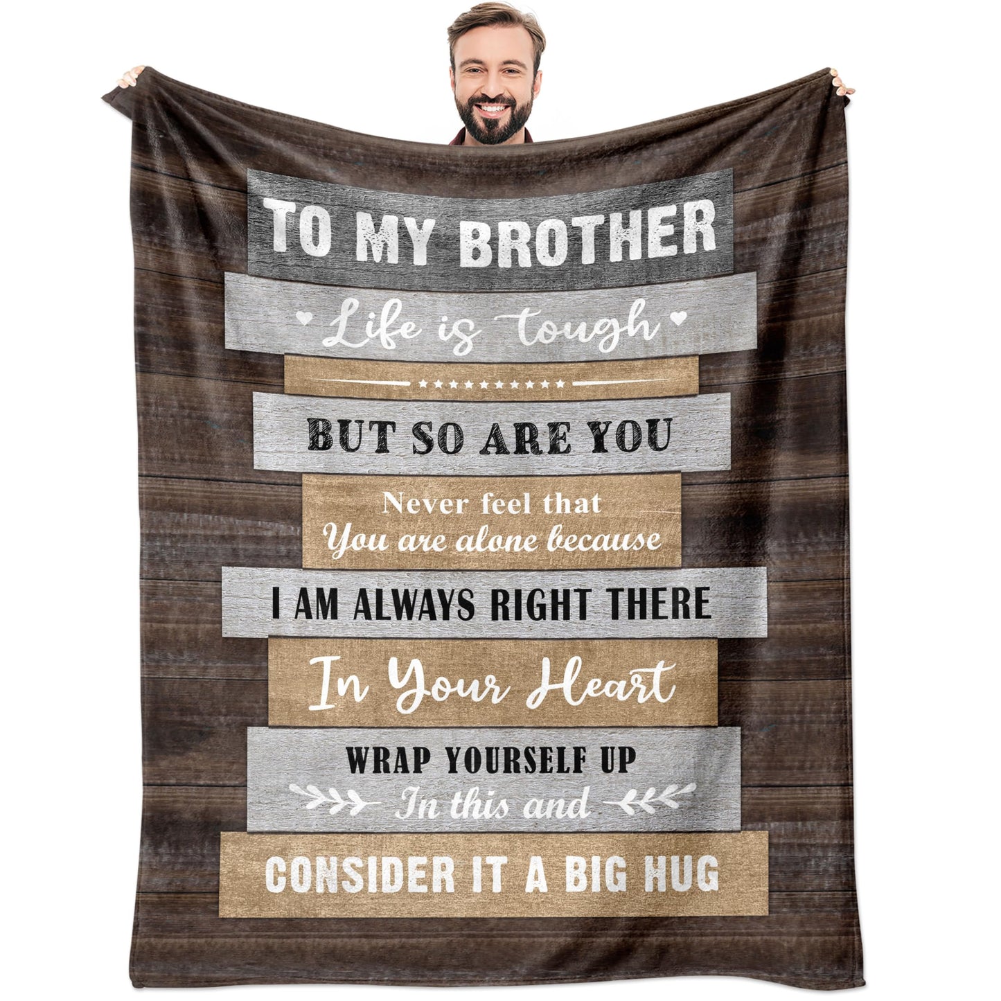 Fesangtao Gifts for Brother, Brother Gifts from Sister, Brothers Birthday Gift, Gift for Brothers Adult, Best Bro Ever Presents, to My Bro Presents Blanket 60"X50"