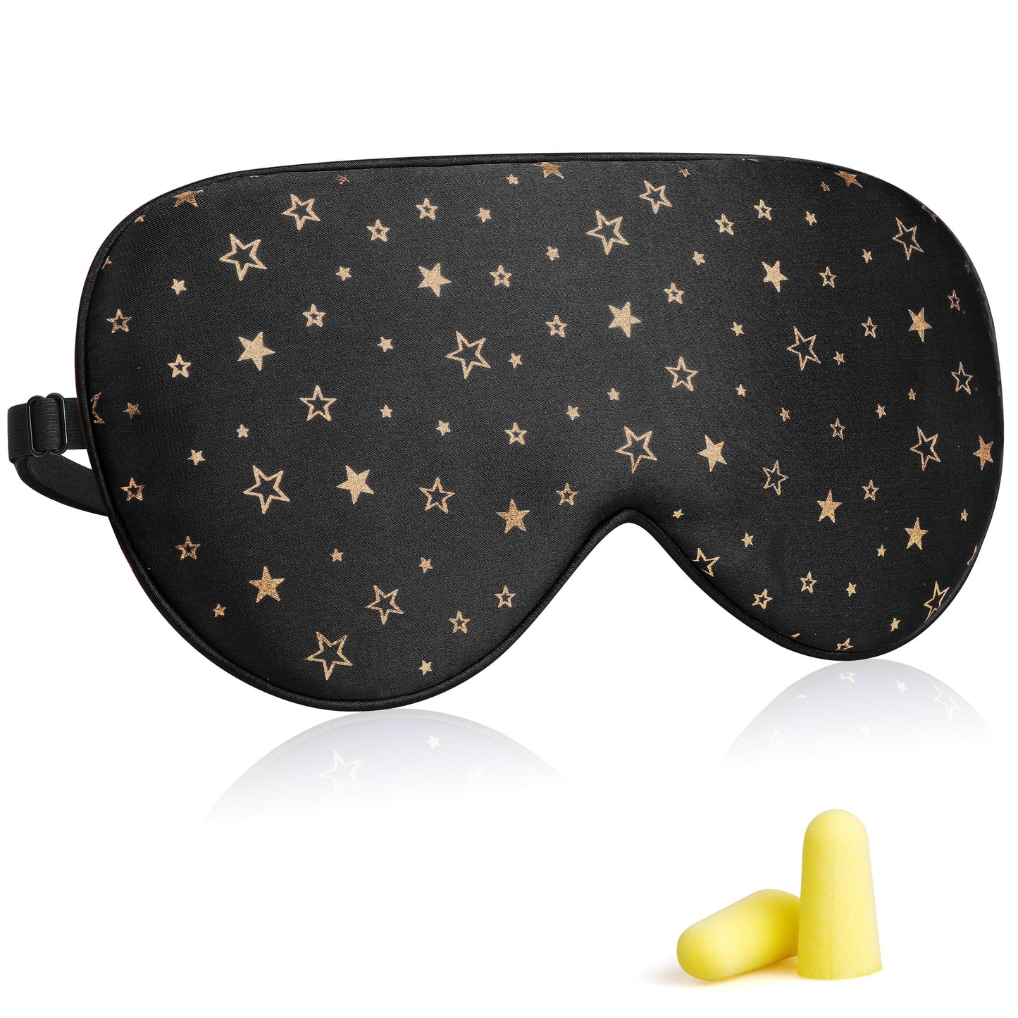 Silk Sleep Eye Mask for Men Women, Comfortable Super Soft Eye Mask with Adjustable Strap, 100% Pure Silk, Works with Every Nap Position, Ultimate Sleeping Aid Blindfold, Blocks Light, Jersey Slumber