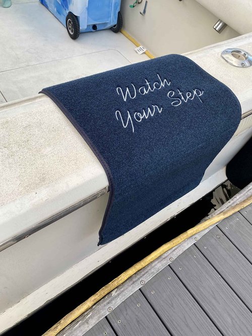 Cape Marine Gunwale Covers - Watch Your Step (Medium) 18x38