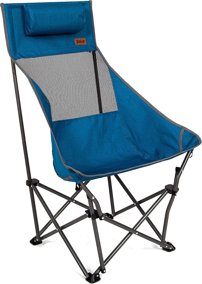 Mac Sports XP High Back Rocking Folding Camping Chair with Headrest - Lightweight Camping Chair Supports up to 225 LBs wit...