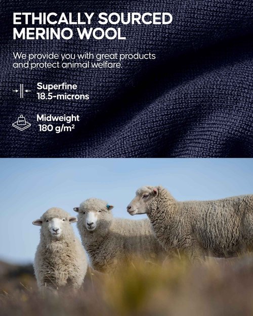 DANISH ENDURANCE Women's Merino Baselayer Set Small Black 1-pack