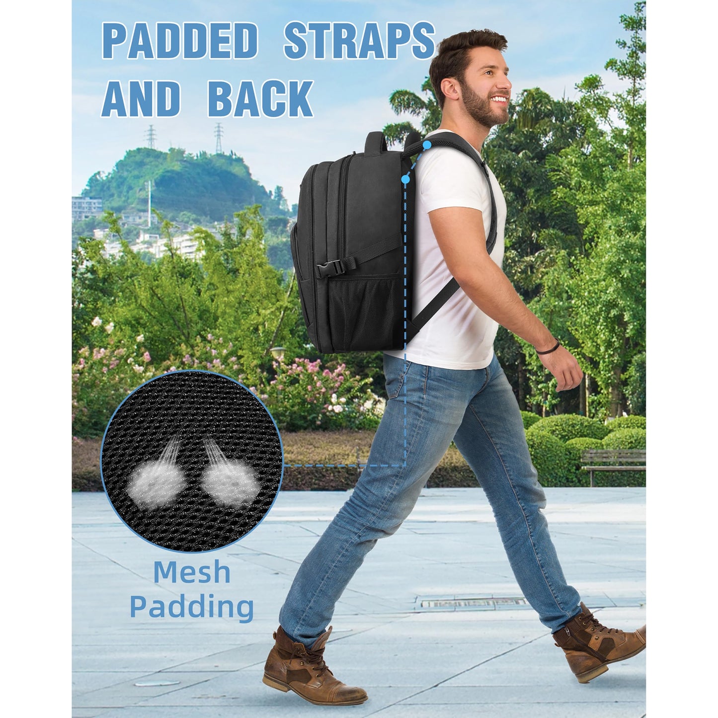 CPAP Backpack, CPAP Travel Bag with 15.6 Inch Laptop Compartment, Large and Organized Space Travel Backpack Compatible with Resmed Airsense 11/10/9 Machine, Carrying Bag Resmed Airsense Accessories