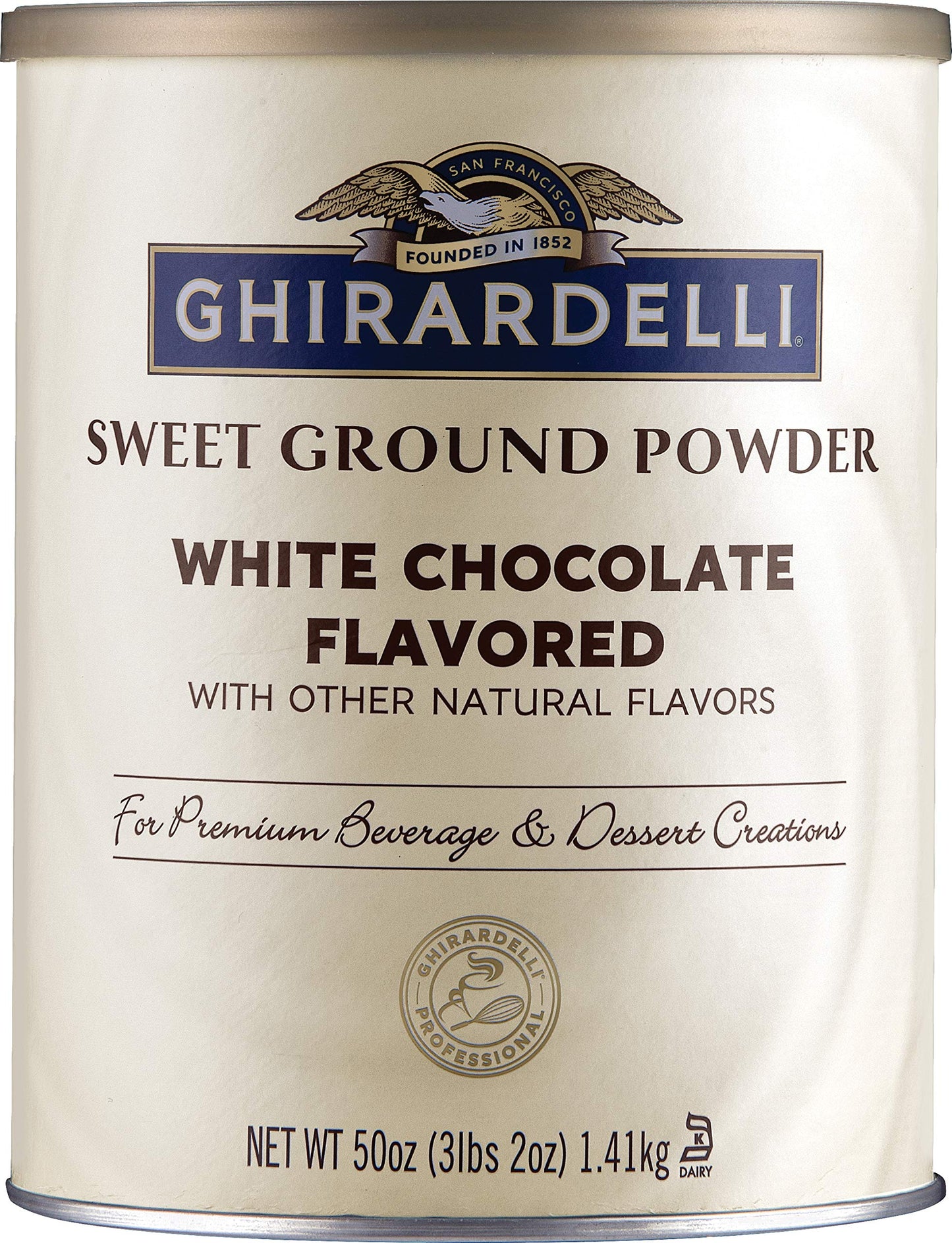 Ghirardelli Sweet Ground White Chocolate Flavor Powder, 3.12 lbs.