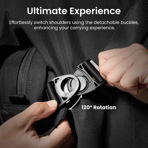 tomtoc 5.5L Sling Bag for Nintendo Switch 2/ROG Xbox Ally X, Heavy Duty Crossbody Bag for Men/Women, Water-resistant Tactical Carry Chest Daypack Travel Shoulder Pack for Steam Deck OLED, iPad mini