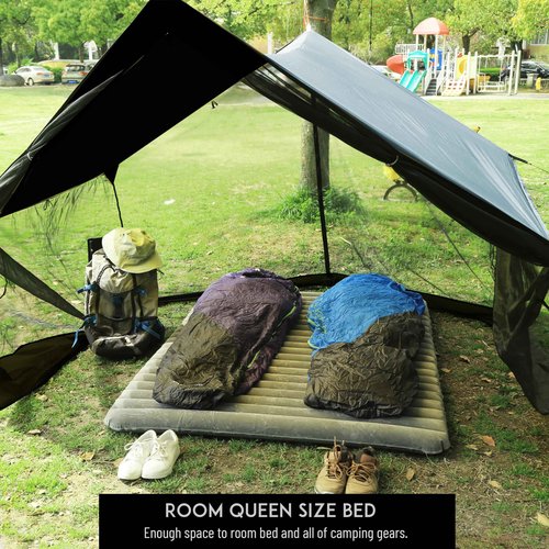 Lightweight No Bug Screen House for Hammock, Canoe Picnics Backyards Backpacking Camping Beach in Summer (Dark Shade)