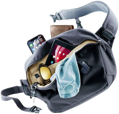Deuter Unisex Stroof 8, Crossbody Lifestyle Bag for Travel, 8 Liter - Black